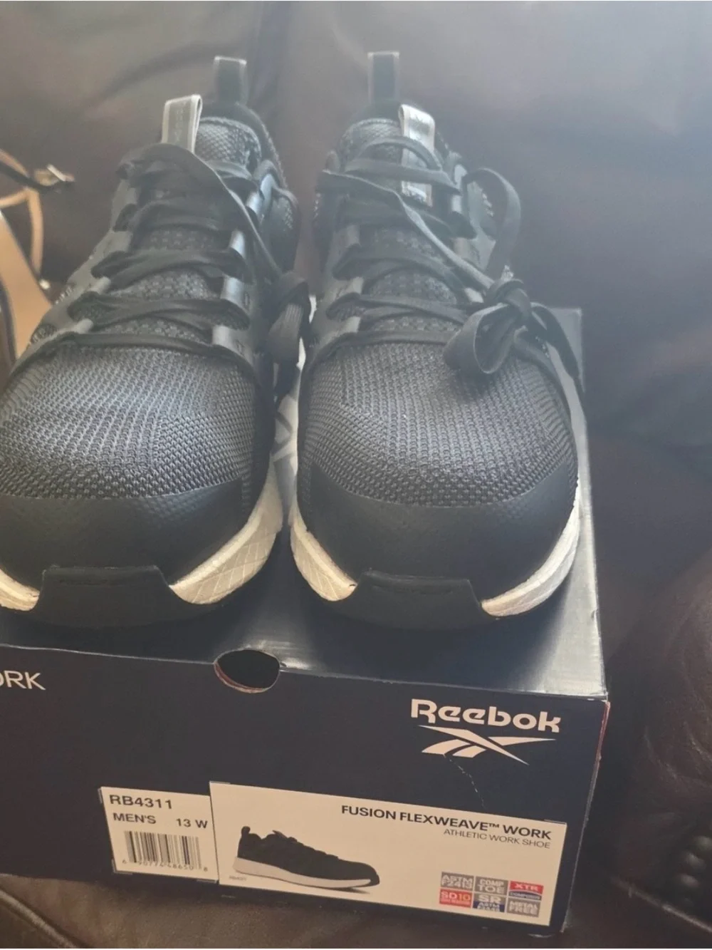Reebok Men's Black Safety’s Slip-Resistant Trainers
